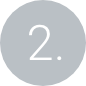 Grauer Kreis mit weißer Zahl "2.". Der Hintergrund ist einheitlich weiß, was die Zahl hervorhebt.
